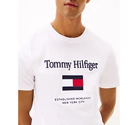 Tommy Hilfiger Men's Logo Embordered Flag T-Shirt