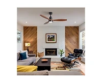52-inch Simple and Grand Style 3-Blade Ceiling Fan with Remote Control and Light Source
