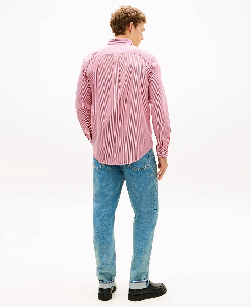 Tommy Hilfiger Men's Core Flex Pop Striped Long-Sleeve Shirt