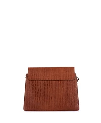 Pre-Owned Chloe Medium Faye Shoulder Bag Embossed Leather