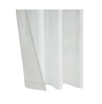 Habitat Boucle Sheer Premium Stylish and Functional Grommet Curtain Panel 52" x 63" White
