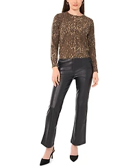 Vince Camuto Women's Leopard Print Long-Sleeve Cardigan Sweater