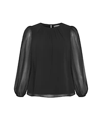 City Chic Women's Kelly Sheer Sleeve Top
