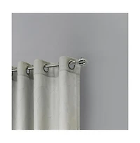 Habitat Corsica Light Filtering Grommet Botanical Textured Jacquard Curtain Panel for Bedroom 52" x 95" Grey