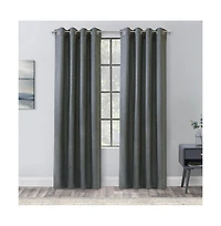 Habitat Sanders Light Filtering Window Treatment Grommet Curtain Panel for Bedroom Livingroom 52" x 95" Grey