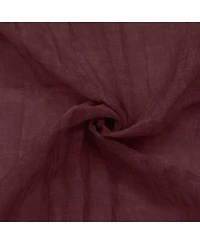 Habitat 100% Polyester Paloma Sheer Broomstick Crushed Solid Dual Header Curtain Panel 52" x 63