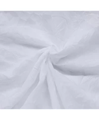 Habitat 85% Polyester 15% Cotton Crushed Sheer Tab Crinkle Textured Solid Curtain Panel 52" x 63" White