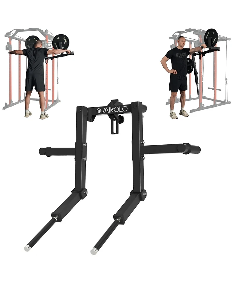 Mikolo Lateral Raise Machine for Squat Rack - Deltoid Trainer with 1" Hole Compatibility