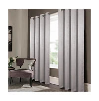 Oliva Gray Nora Embossed Blackout Grommet Panel