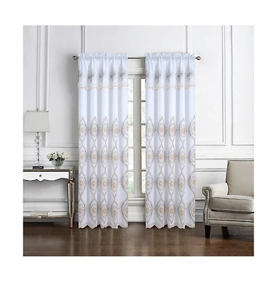 Oliva Gray Arcadia Embroidered Panel