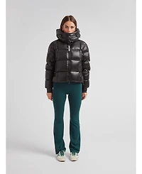 JACK1T Women's Ez Boxed Hooded Cropped Puffer Coat