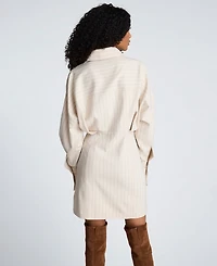 Kenneth Cole Women's Long-Sleeve Striped Shirt Dress