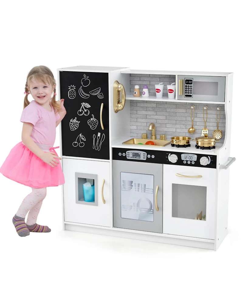 Kid's Pretend Play Kitchen Toddler set with Blackboard
