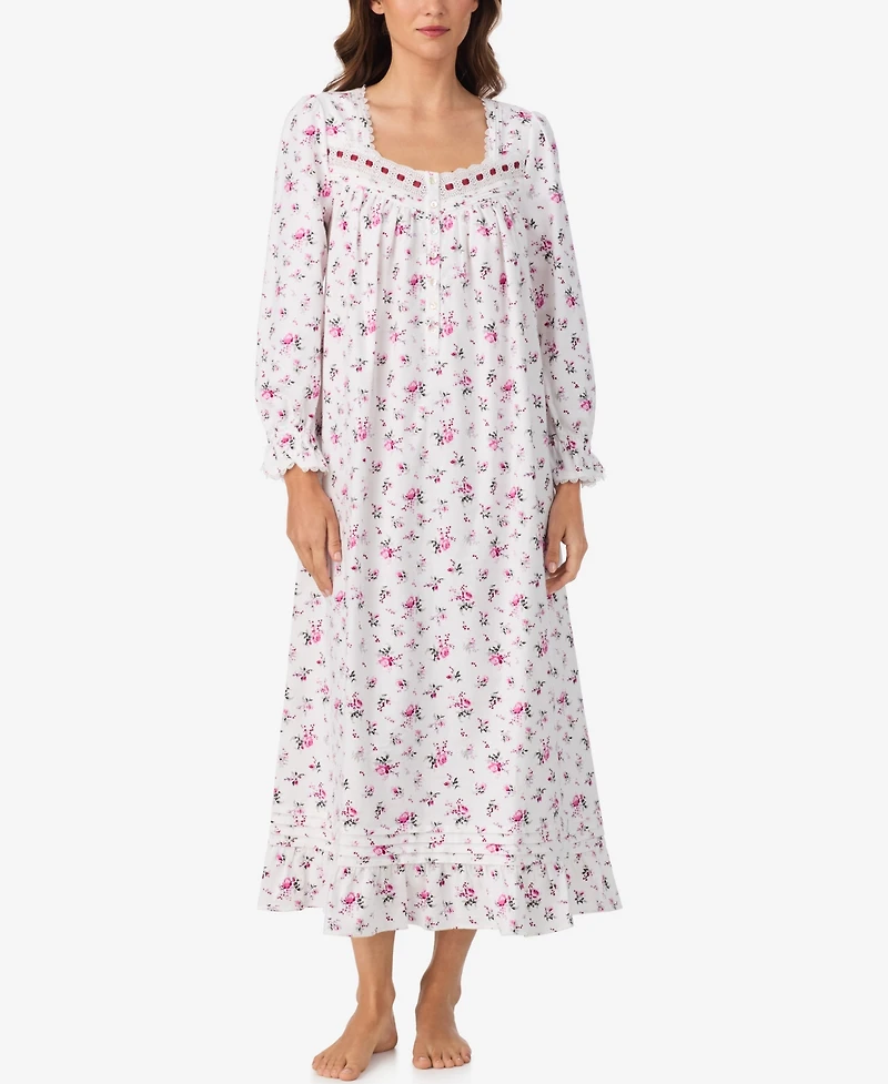 Eileen West Women's Cotton Flannel Long Sleeve Ballet Nightgown