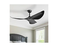 38-inch Modern 3-Blade without Light Ceiling Fan with Six Speed Remote Control and Timing Function for Indoor