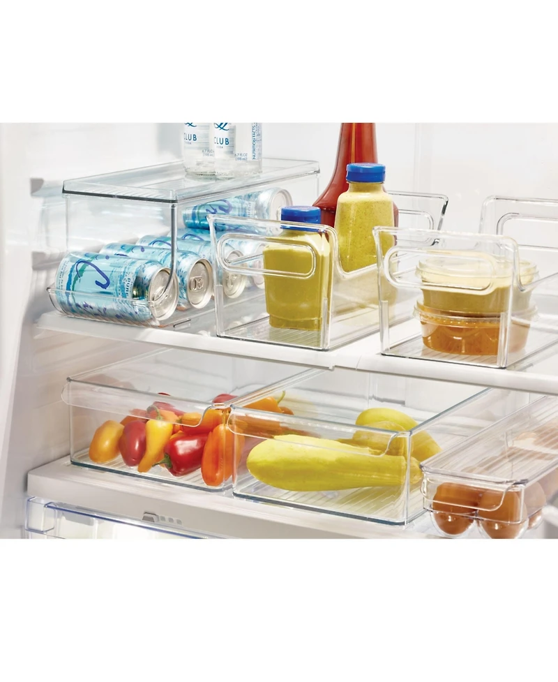 iDesign Plastic Condiment Organizer with Handles, Set of 4, Clear, Made in Usa