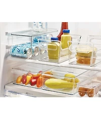 iDesign Plastic Condiment Organizer with Handles, Set of 4, Clear, Made in Usa
