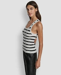 Dkny Jeans Women's Striped Sleeveless Top