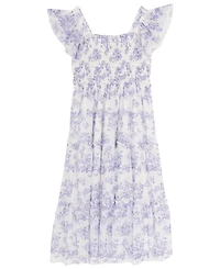 Rare Editions Girls 2T-6X Toile Power Mesh Dress