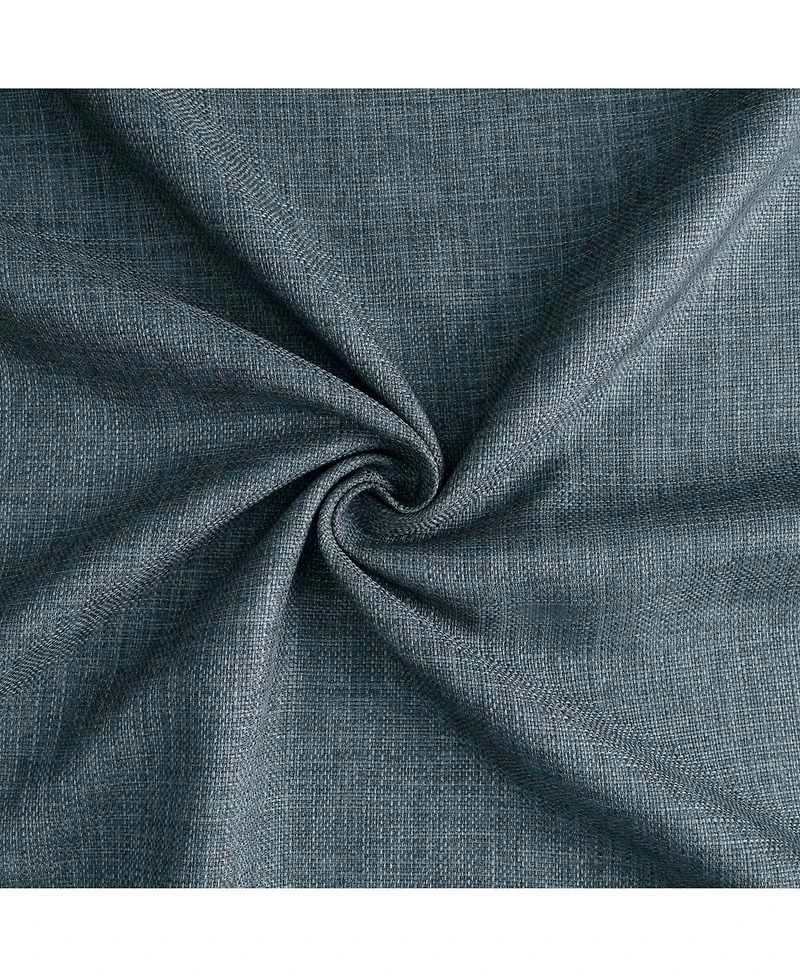 Half Price Drapes Sweden Blue Italian Faux Linen Room Darkening Curtain
