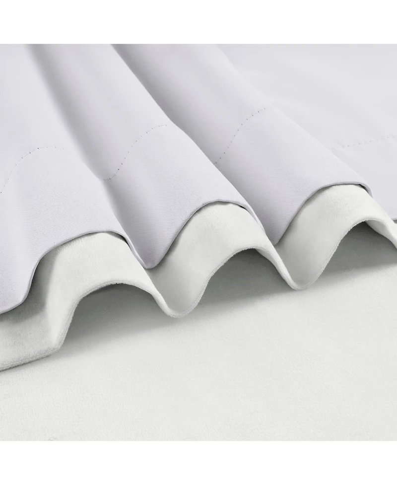 Half Price Drapes Primary White Signature Extra Wide Velvet Blackout Curtain