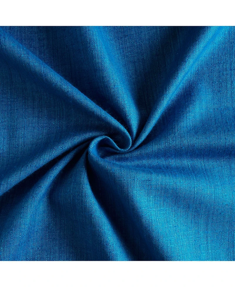 Rustic Weave Linen Curtains (2 Panels) Sheer Window Panel Set, Rod Pocket Curtains