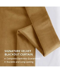 Half Price Drapes Amber Gold Signature Velvet Blackout Curtain