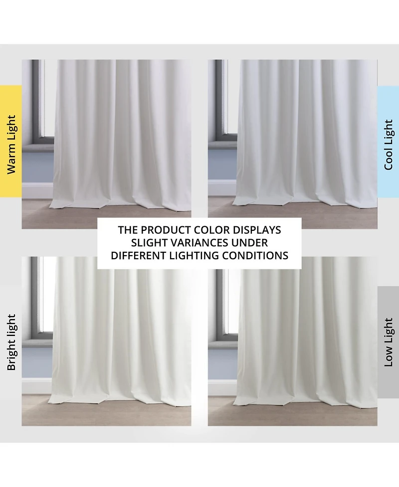 Half Price Drapes Off White Performance Linen Hotel Blackout Curtain