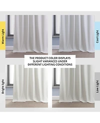 Half Price Drapes Off White Performance Linen Hotel Blackout Curtain