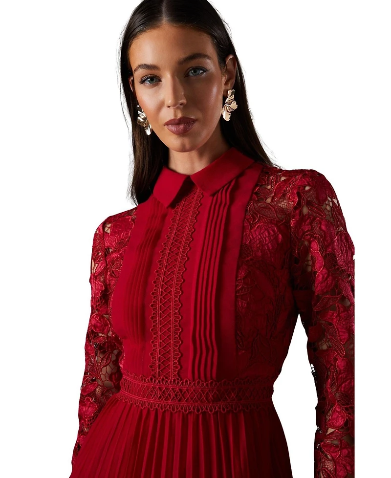 Coast Women's Long Sleeve Midi Shirt Dress