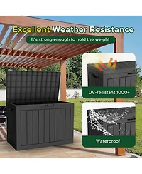 Chic Crate - 45 Gallon Water Resistant Resin Lockable Deck Box
