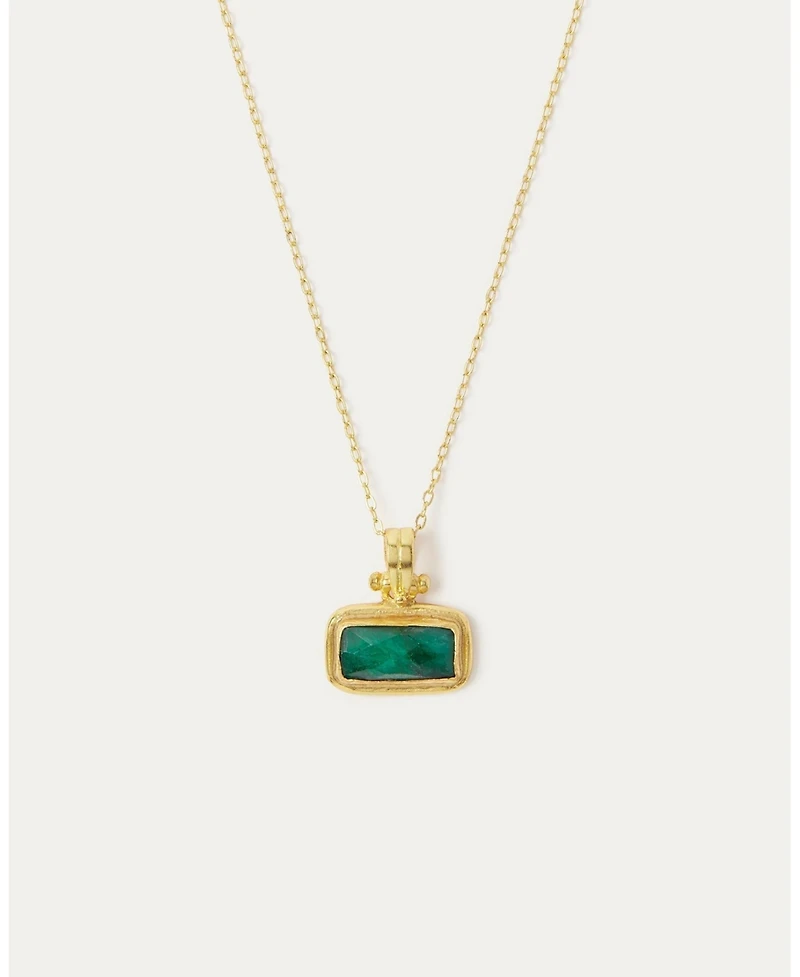 Ottoman Hands Noa Emerald Pendant Necklace