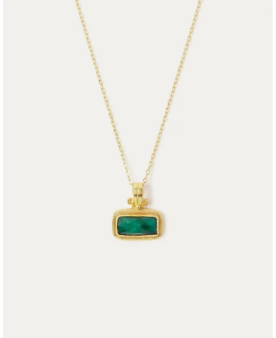 Ottoman Hands Noa Emerald Pendant Necklace
