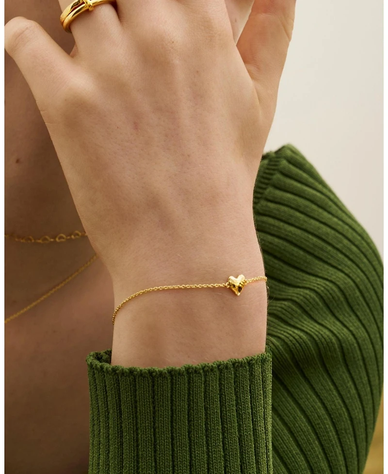 Ottoman Hands Hammered Heart Bracelet