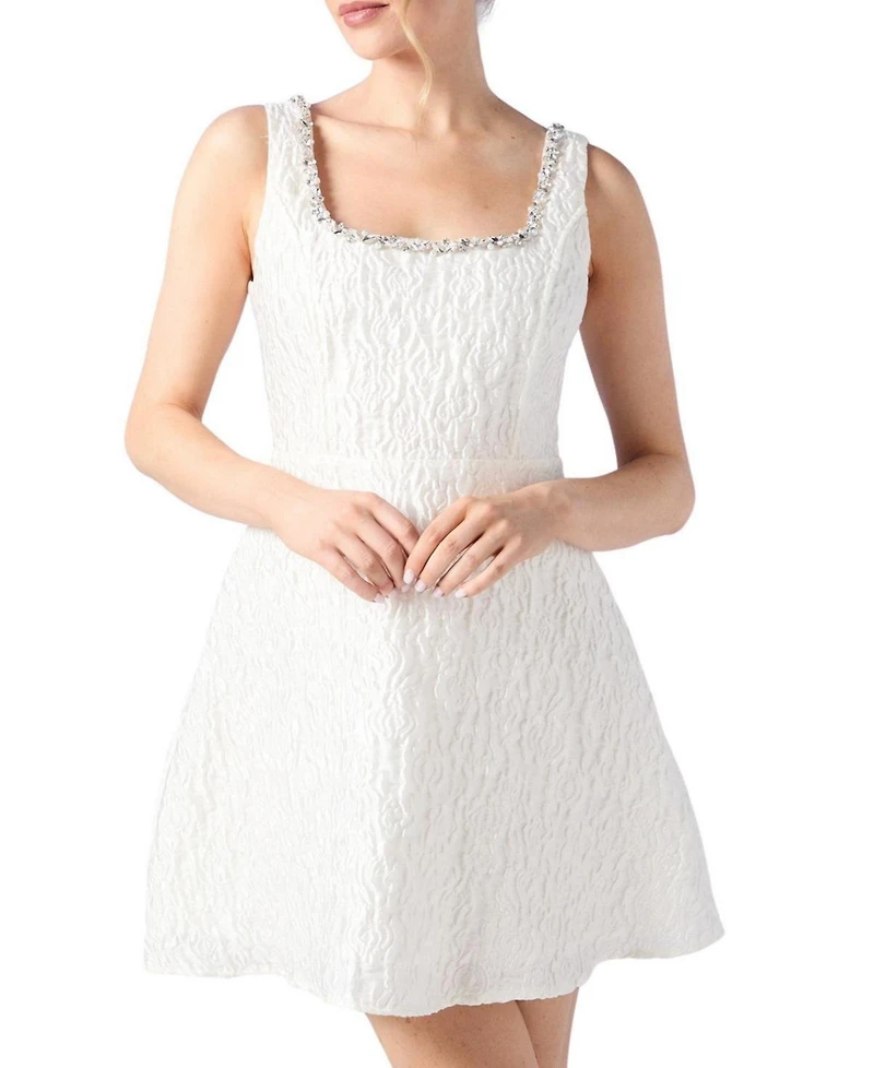 Coast Women's Full Skirted Mini Dress With Jewel Trim