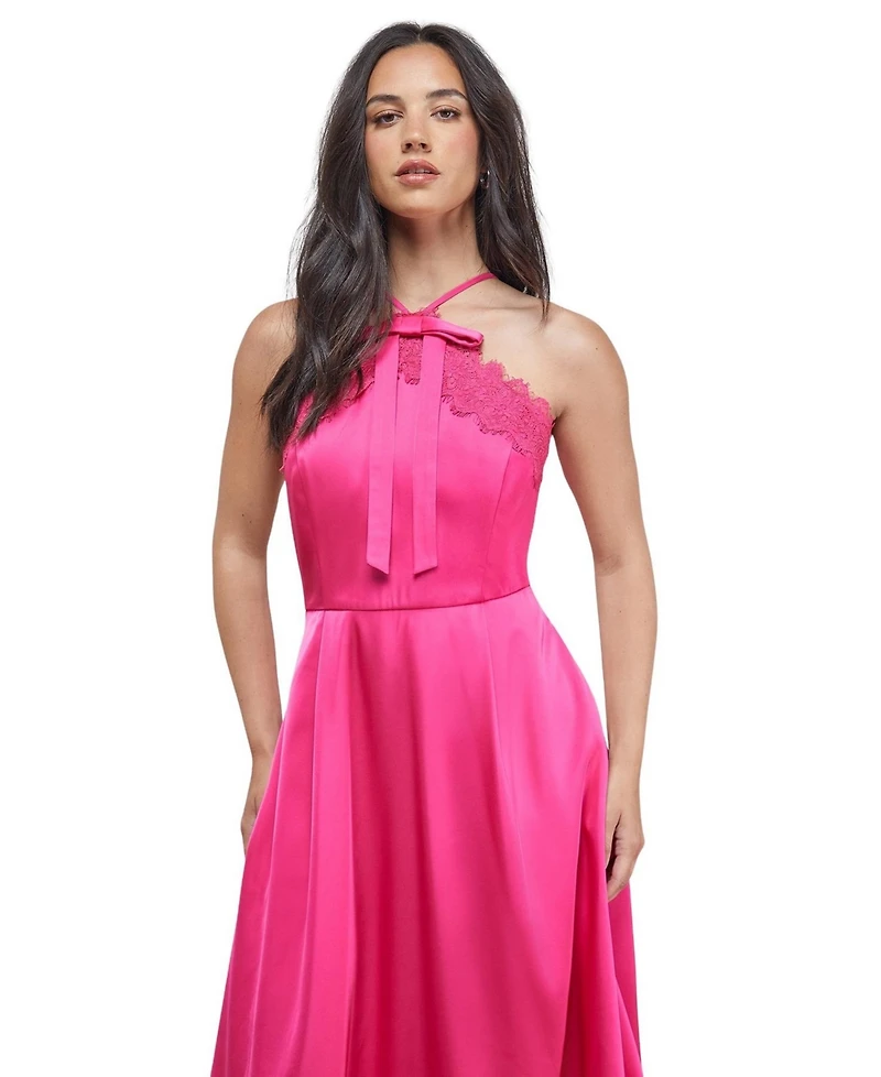 Oasis Women's Lace Detail Midi Prom Dress