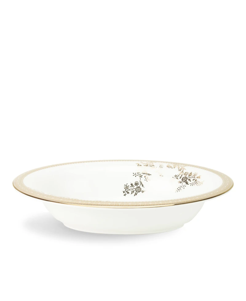 Vera Wang Wedgwood Dinnerware, Lace Gold Oval Vegetable Bowl