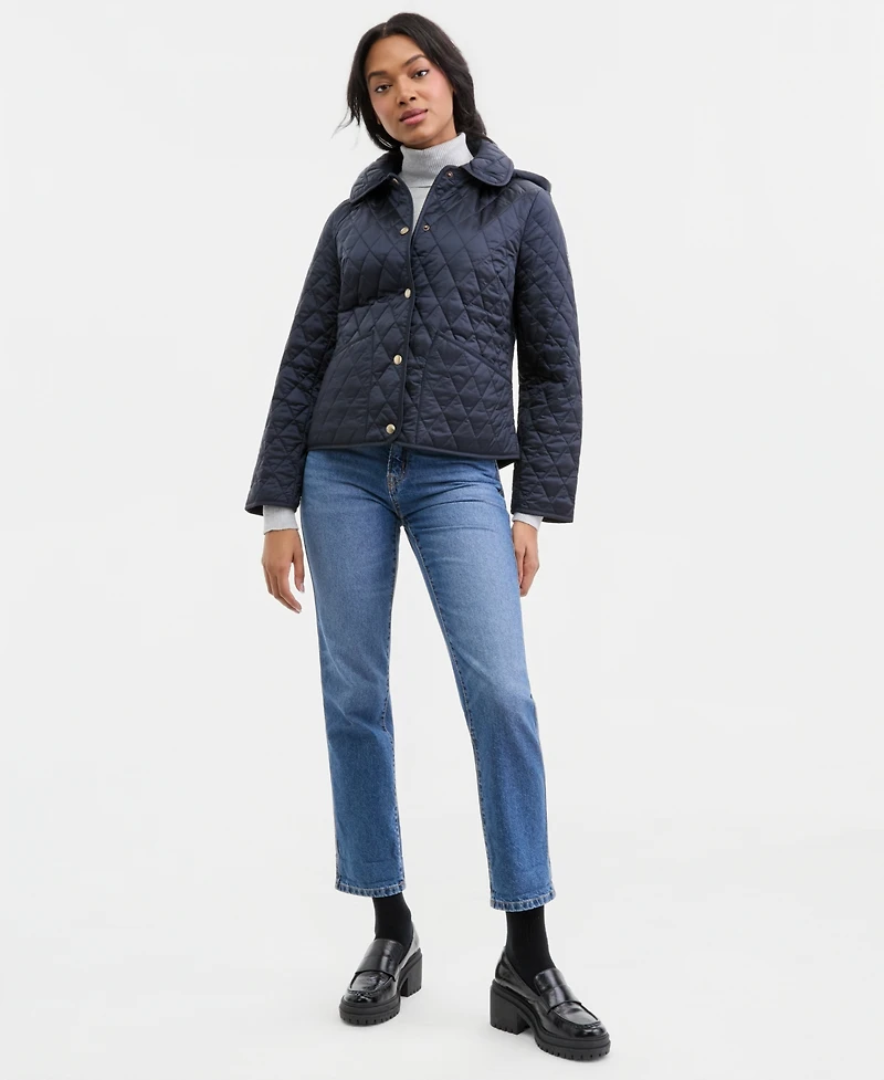 Michael Kors Women's Short Hooded Quilted Coat