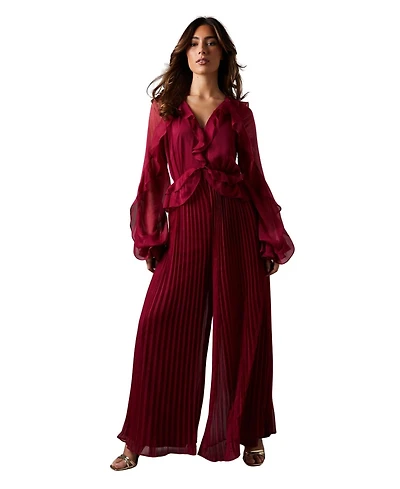 Coast Women's Soft Chiffon Frill Jumpsuit