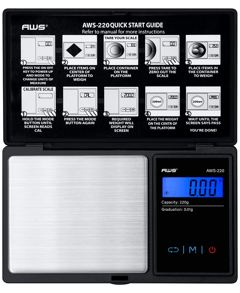 American Weigh Scales Aws 220g 220g x 0.01g Digital Pocket Scales Series