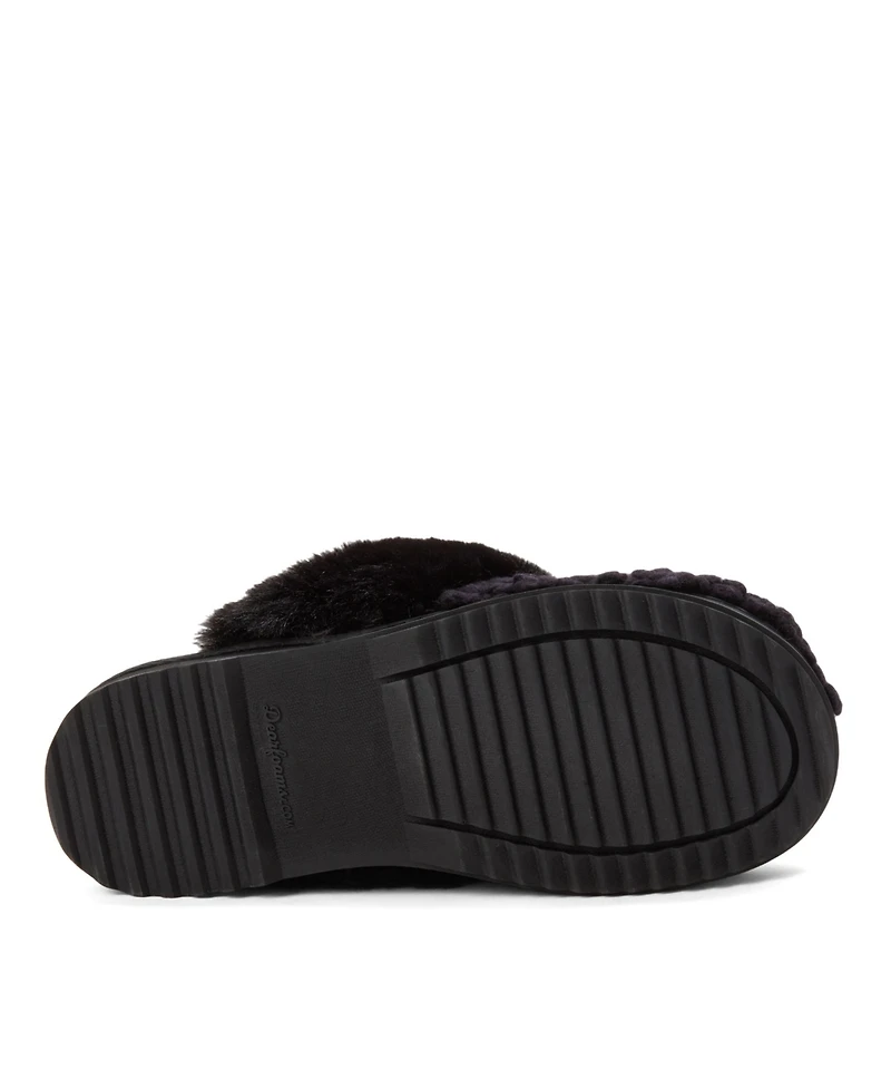 Dearfoams Women's Courtney Knit Scuff Slipper