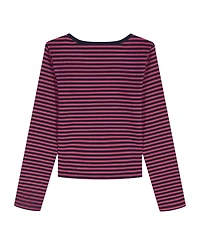 Tommy Hilfiger Girls 7-16 Feeder Stripe Rib Long-Sleeve T-Shirt
