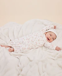 Little Me Baby Girls Vintage Rose Print Gown and Beanie, 2 Piece Set