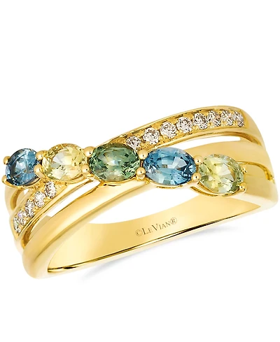 Le Vian Montana Sapphire ( ct. t.w.) and Nude Diamond ( ct. t.w.) Ring in 14K Honey Gold