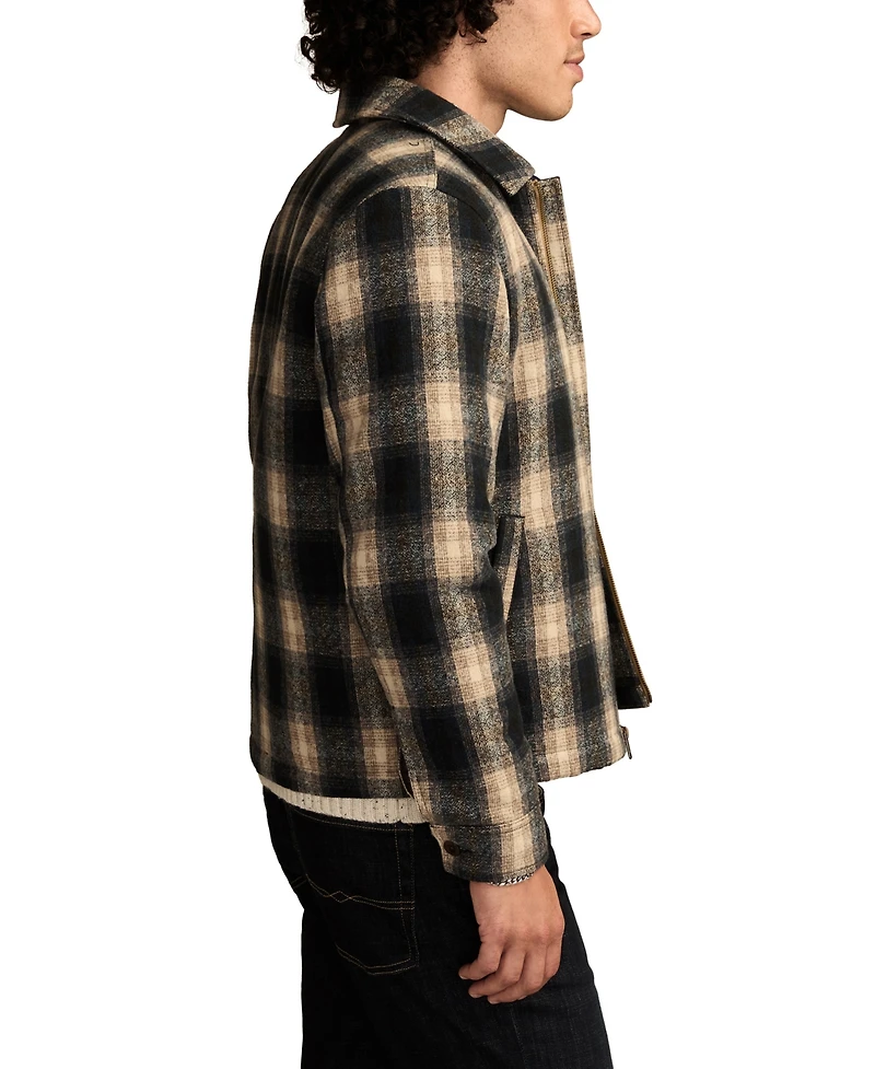 Lucky Brand Men's Plaid Long-Sleeve Jacket