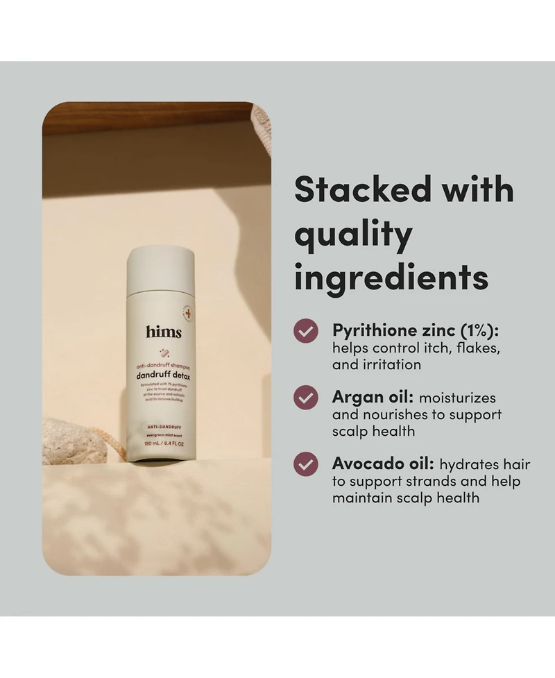 Hims Dandruff Detox Shampoo With Pyrithione Zinc 1%