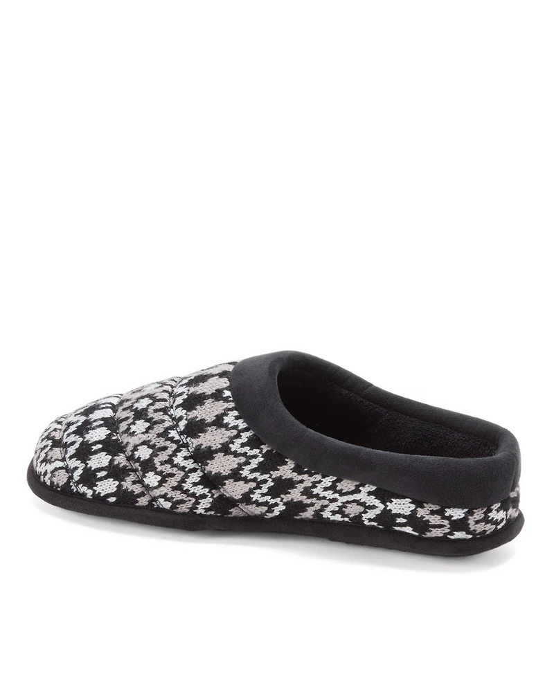 Dearfoams Men's Asher Marled Knit Clog House Slipper