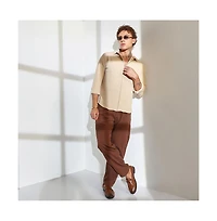 Campus Sutra Men's Butter Yellow Stripe-Creased Shirt