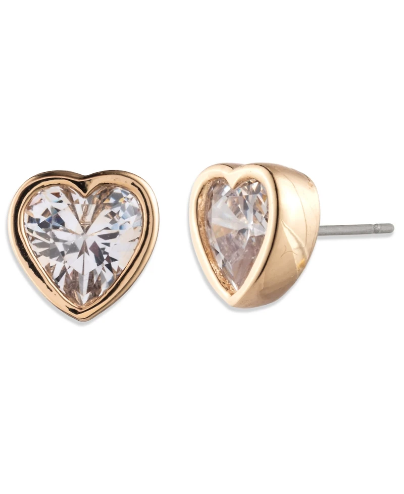 Lauren Ralph Lauren Cubic Zirconia Heart Stud Earrings