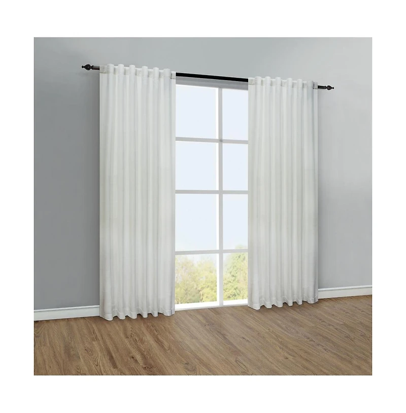 Habitat Mulberry Light Filtering Back Tab Curtain - 54x95", White